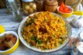 Булгур с грибами, луком и другими овощами