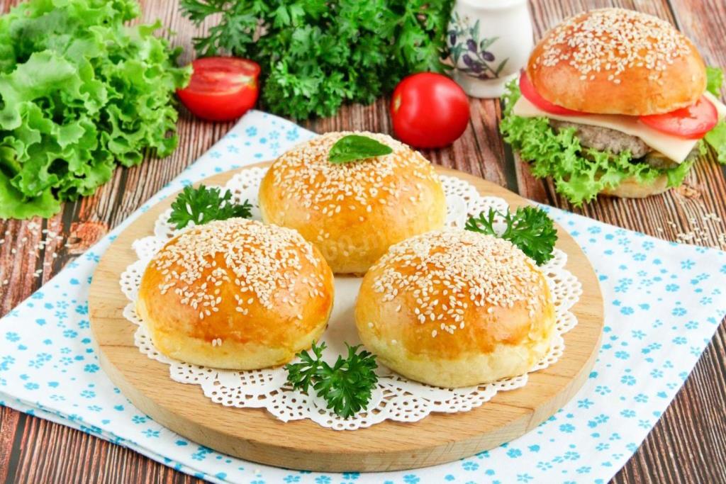 Булочки с кунжутом для бургеров