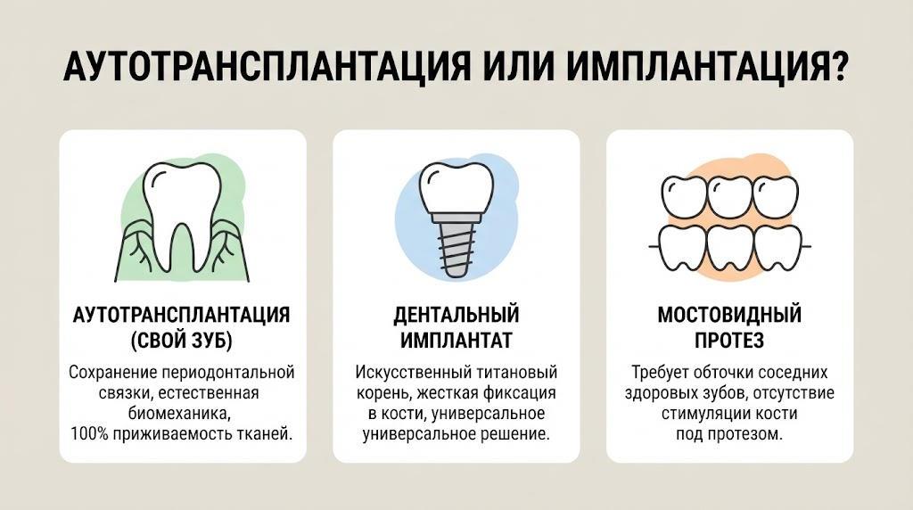 Аутотрансплантация зуба мудрости: когда собственный зуб может заменить утраченный