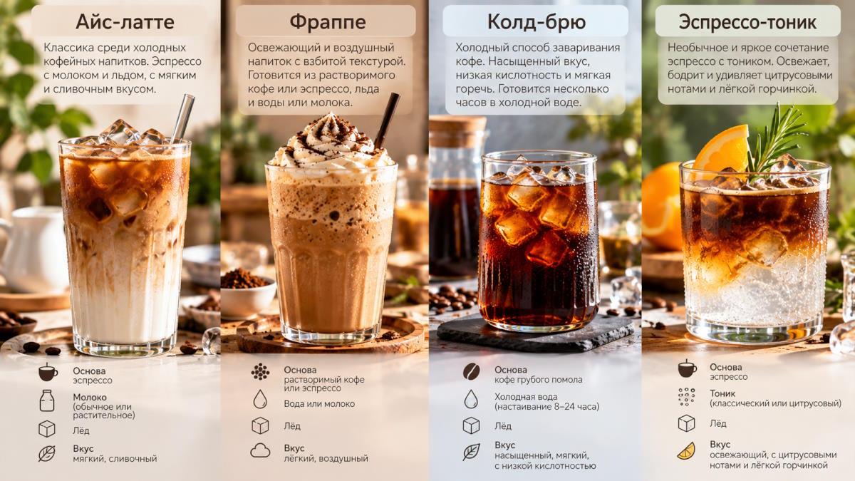 Рецепты холодного кофе: как приготовить освежающие напитки дома